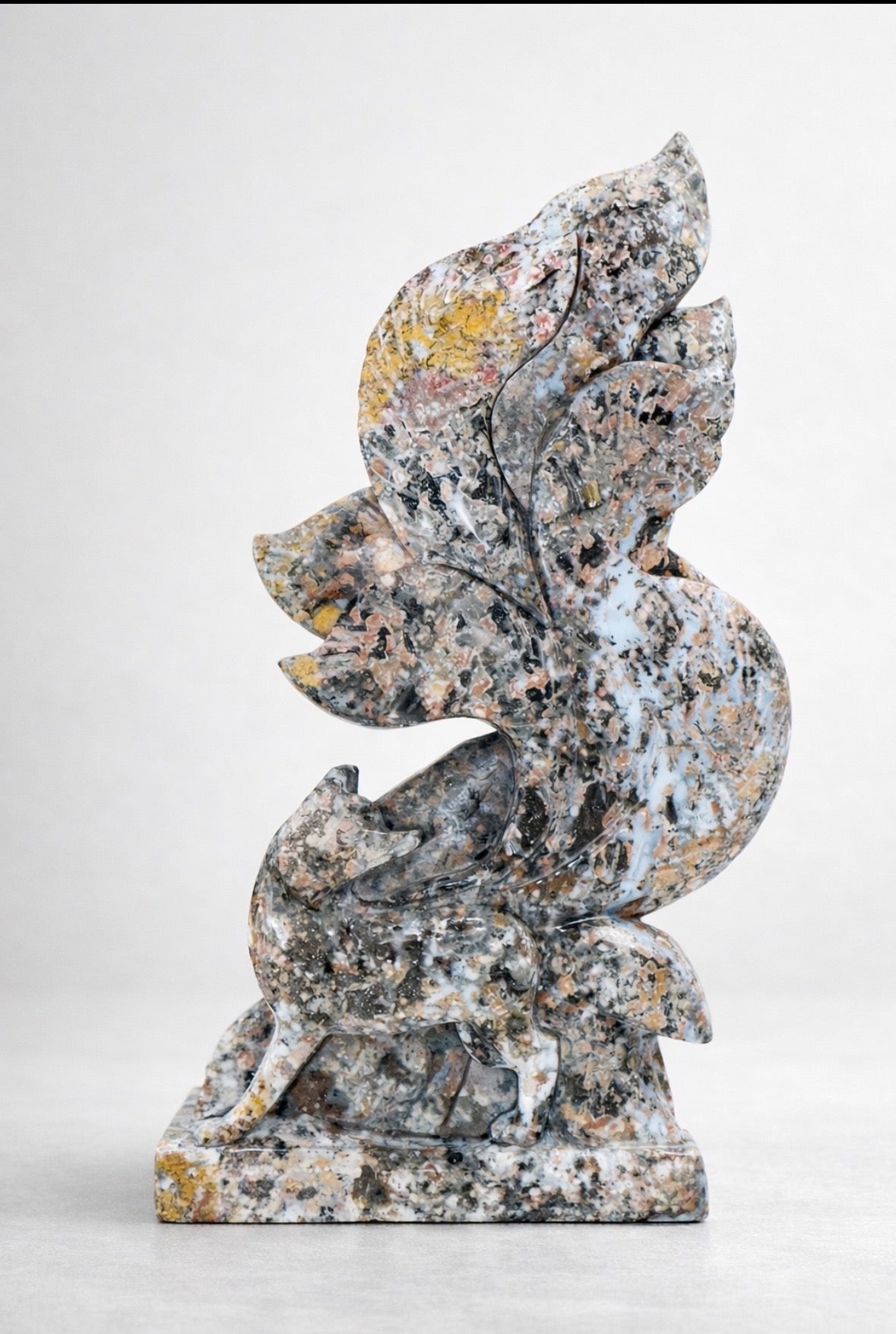 Nine Tail Fox - Bubble Ocean Jasper - Collectors piece