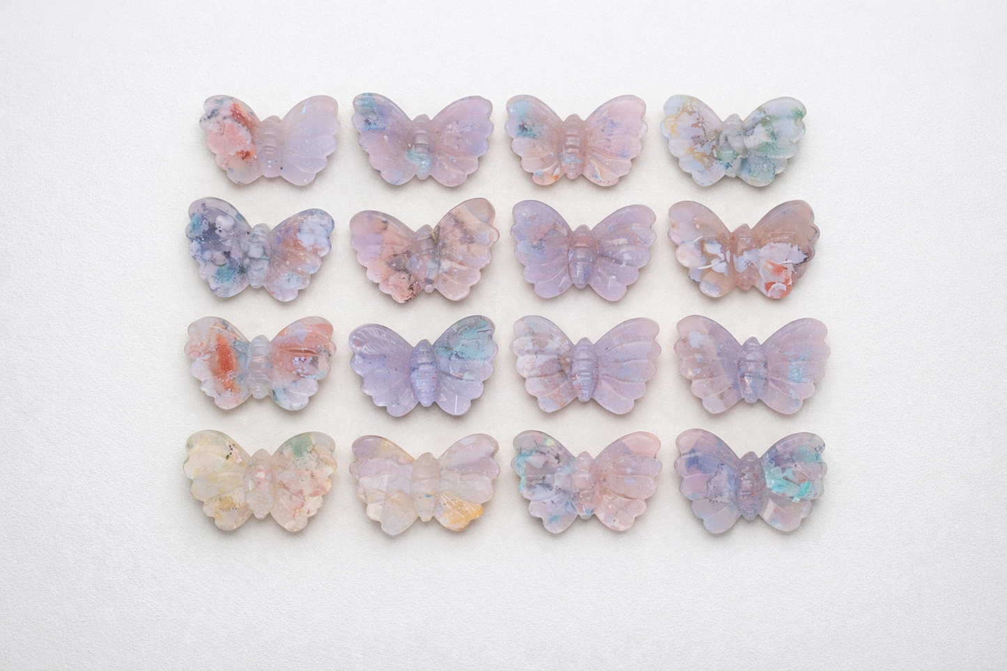 Flower Agate Butterflies