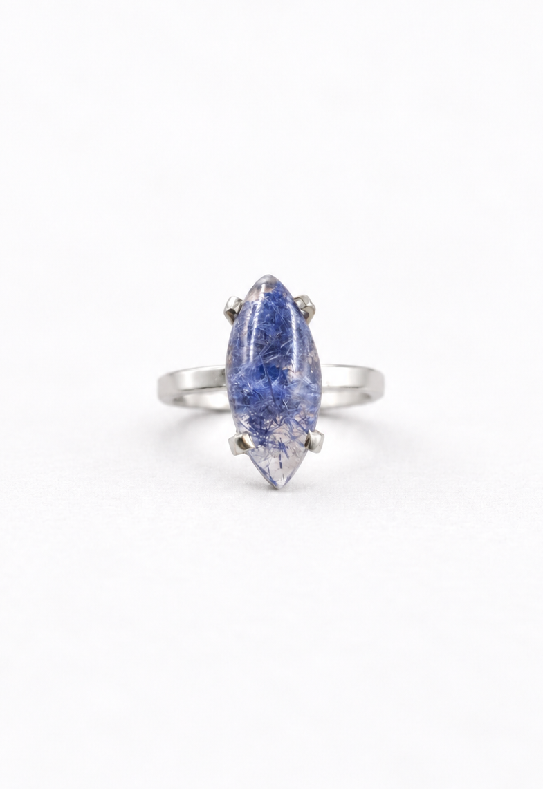 Dumortierite Rings - Stone of Focus Sterling Silver
