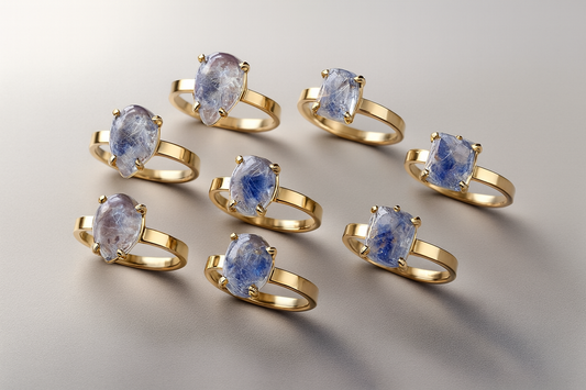 Dumortierite Rings - Stone of Focus