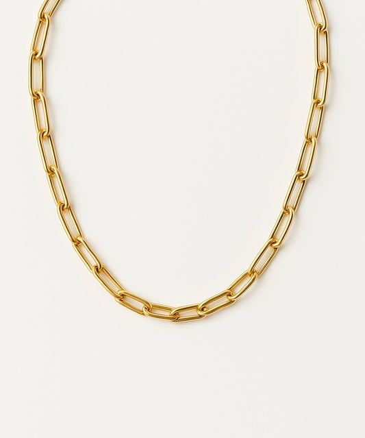 Paperclip Vermeil 18Kt Gold plated necklace chain 45cm length