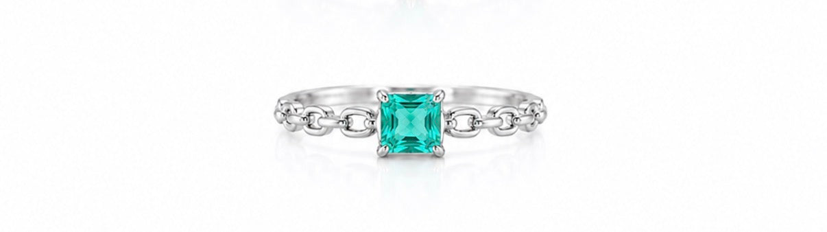 Paraiba Topaz S925 ring with an Adjustable band