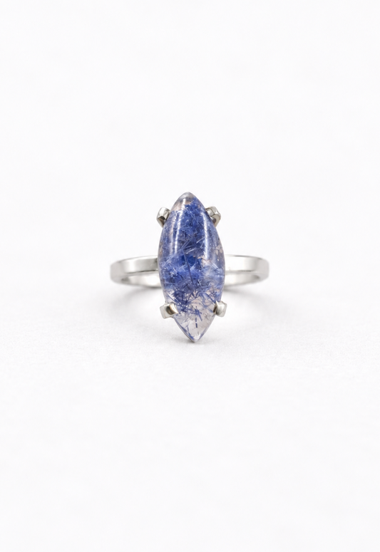 Dumortierite Rings - Stone of Focus Sterling Silver