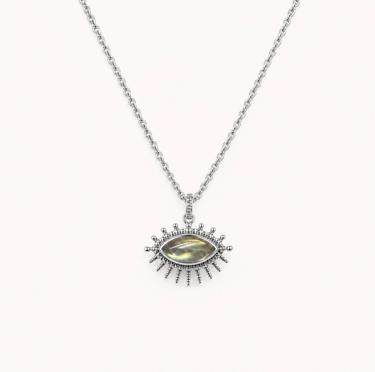 Labradorite Third Eye Pendant ONLY OR option to select WITH Sterling Silver chain necklace