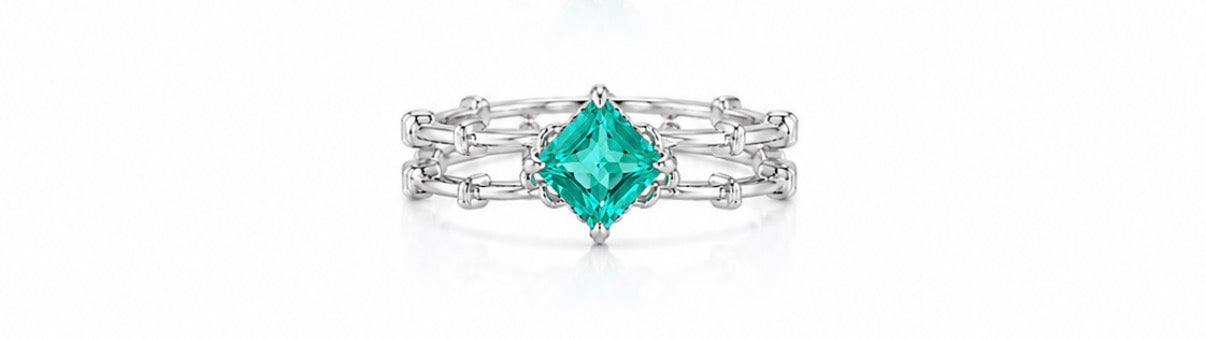 Paraiba Topaz S925 ring with an Adjustable band