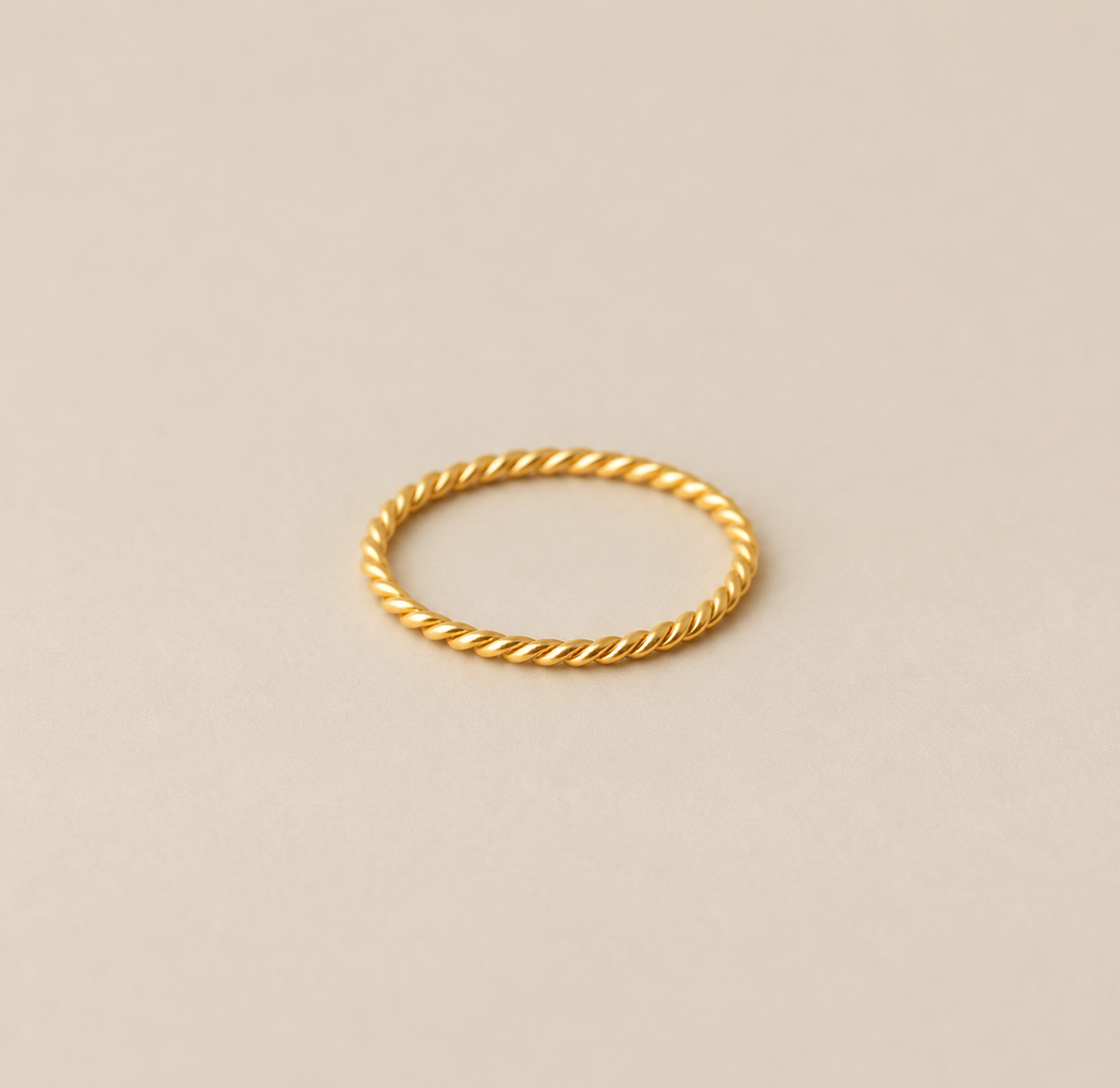Twisted Simple Vermeil Ring- US Size 7, Uk Size N
