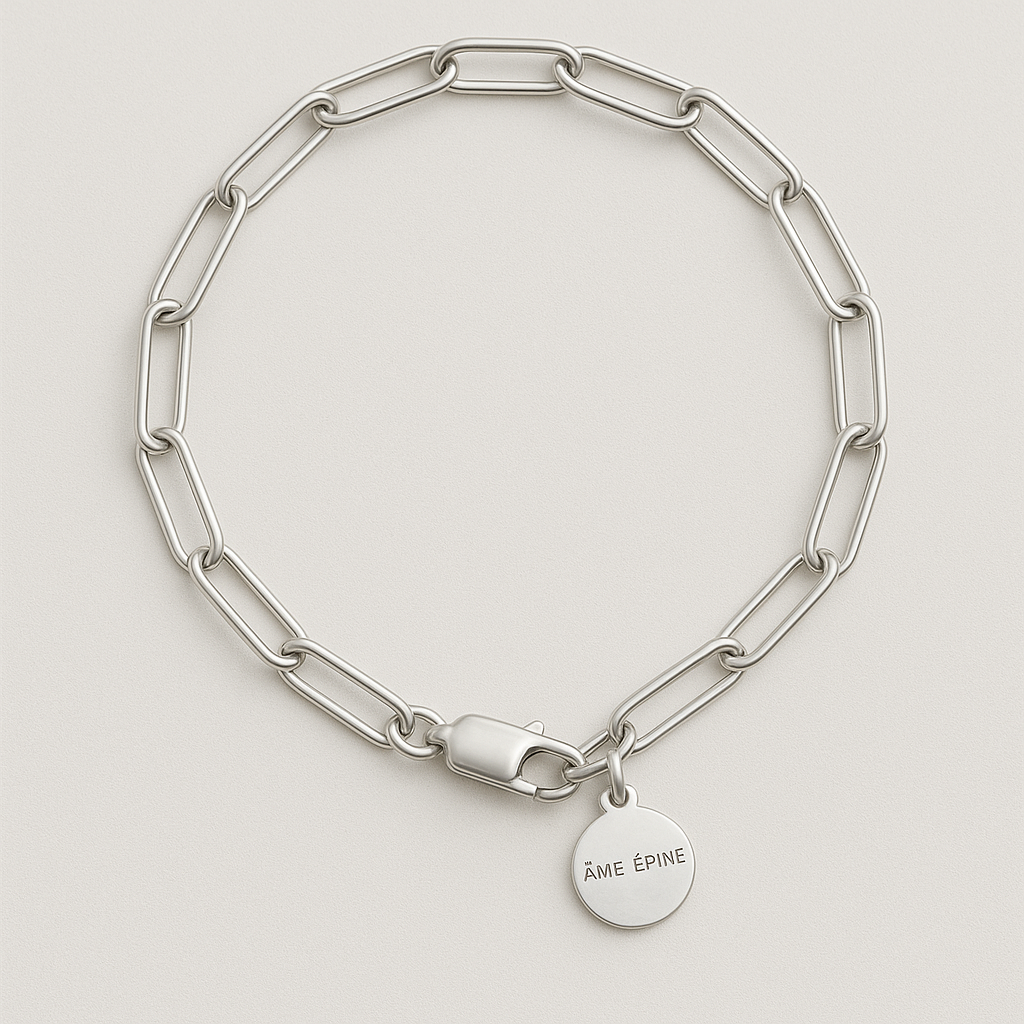 Paperclip Sterling Silver Bracelet - 20cm length