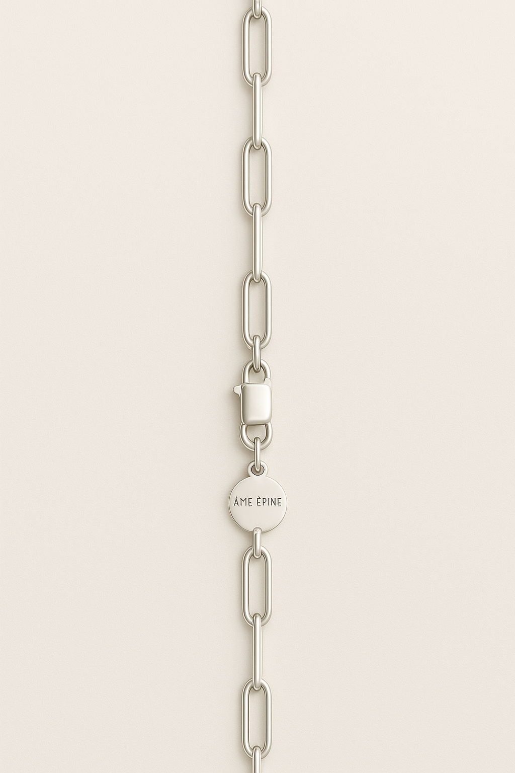 Paperclip Sterling Silver Bracelet - 20cm length