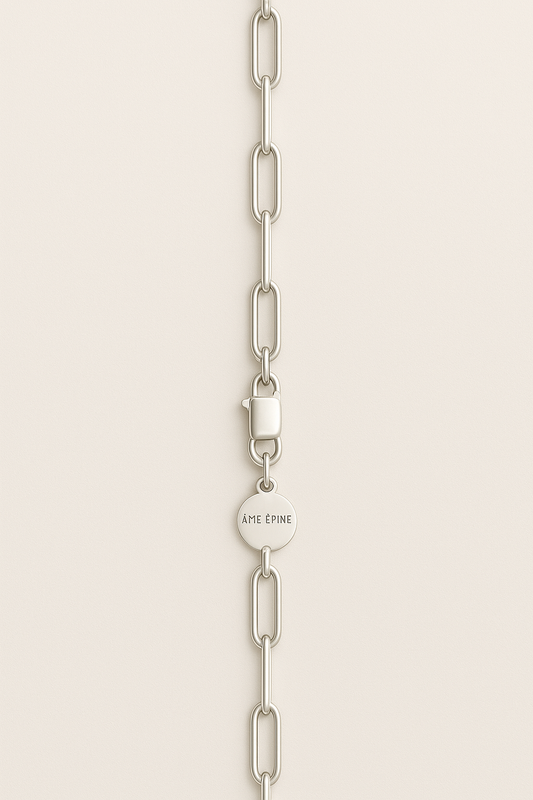 Paperclip Sterling Silver Bracelet - 20cm length