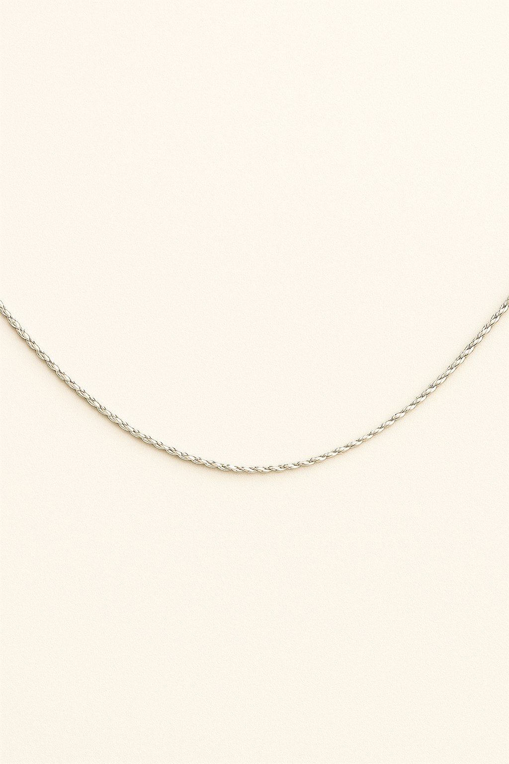Sterling Silver Rope  chain - 45cm + 5cm extender length