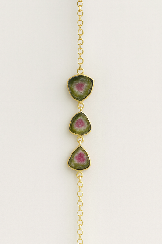 Rare Watermelon Tourmaline Bracelet